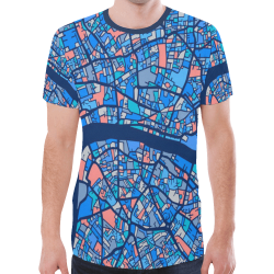London City Map New All Over Print T-shirt for Men (Model T45)