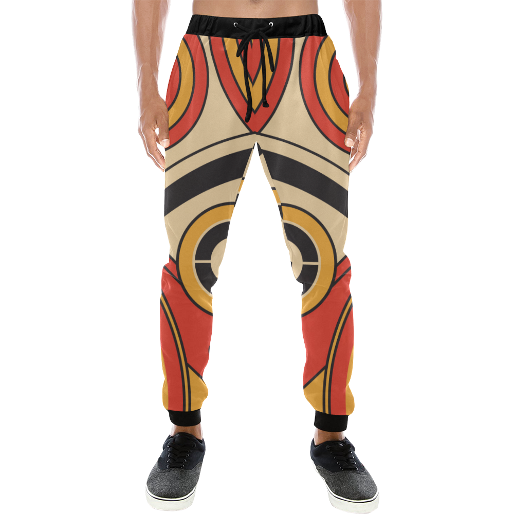 Geo Aztec Bull Tribal Men's All Over Print Sweatpants (Model L11)