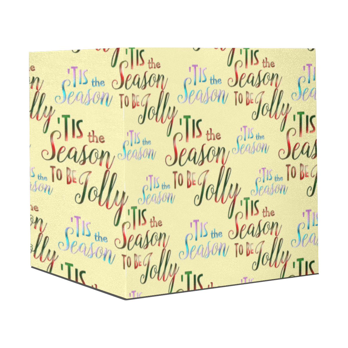 Christmas 'Tis The Season Pattern on Yellow Gift Wrapping Paper 58"x 23" (5 Rolls)