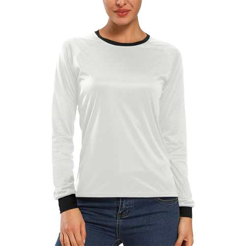 color platinum Women's All Over Print Long Sleeve T-shirt (Model T51)