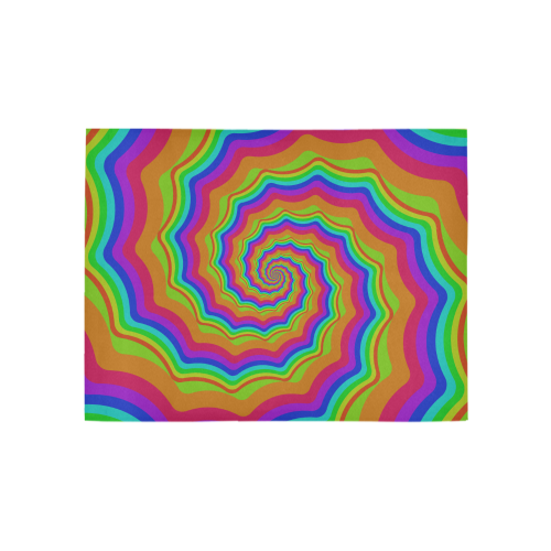 Rainbow spiral Area Rug 5'3''x4'