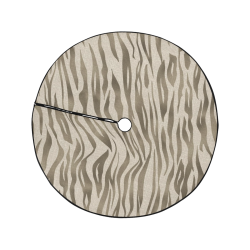 Linen Horizontal Large Tiger Animal Print Christmas Tree Skirt 47" x 47"