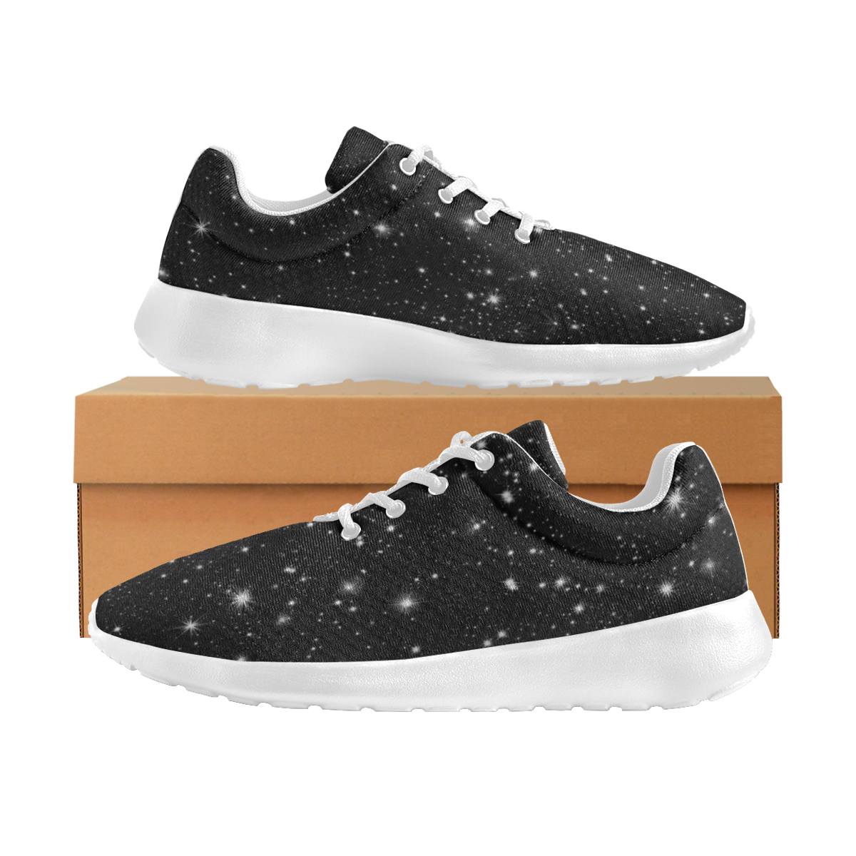 Stars in the Universe (White) Women's Athletic Shoes (Model 0200)