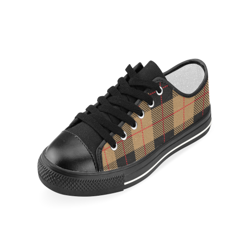 cuadros marrones Women's Classic Canvas Shoes (Model 018)