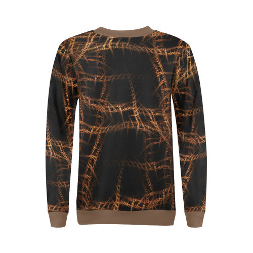 Trapped All Over Print Crewneck Sweatshirt for Women (Model H18)