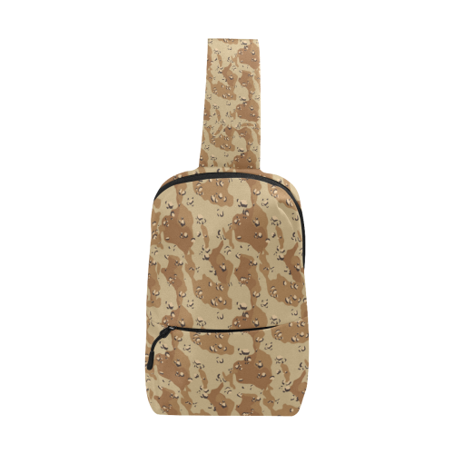 Vintage Desert Brown Camouflage Chest Bag (Model 1678)