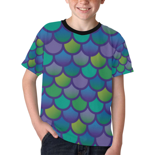 Mermaid SCALES multiCOLOR Kids' All Over Print T-shirt (Model T65)