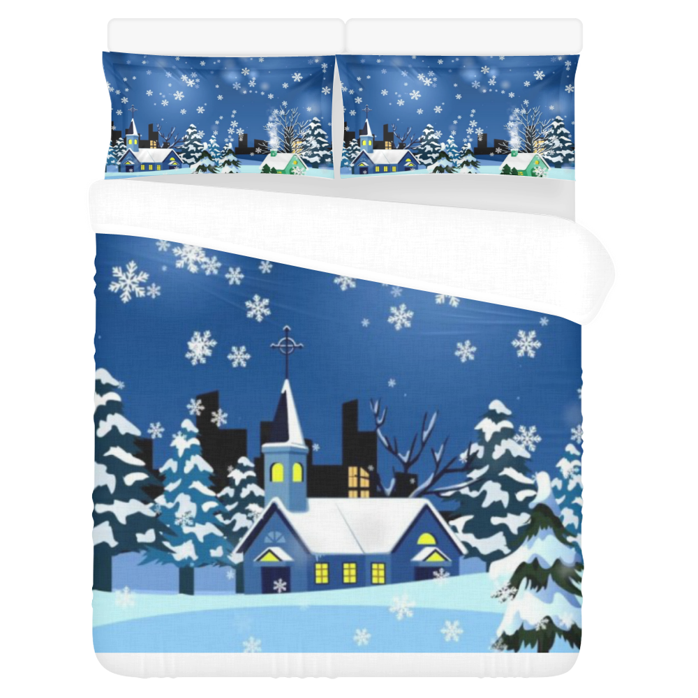 SNOWFLAKE CHRISTMAS KINGDOM 3-Piece Bedding Set