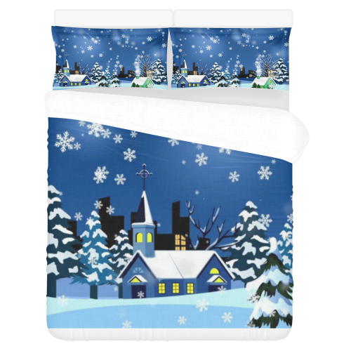 SNOWFLAKE CHRISTMAS KINGDOM 3-Piece Bedding Set