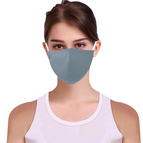 color light slate grey 3D Mouth Mask with Drawstring (30 Filters Included) (Model M04) (Non-medical Products)