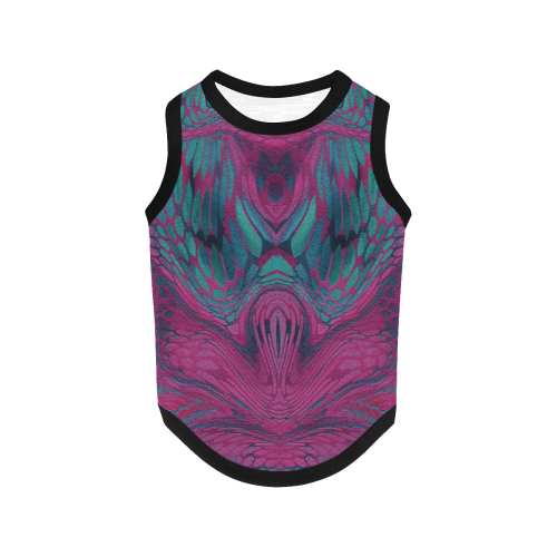asia dragon reptile snakesin pattern All Over Print Pet Tank Top