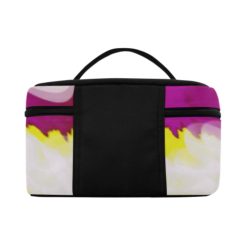 Pink Yellow Tie Dye Swirl Abstract Cosmetic Bag/Large (Model 1658)