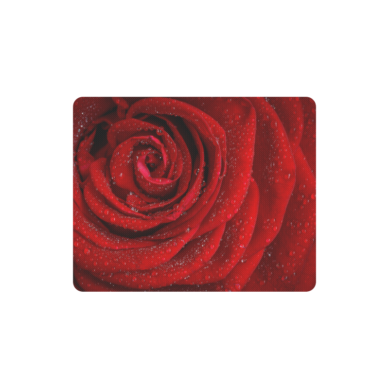 Red rosa Rectangle Mousepad