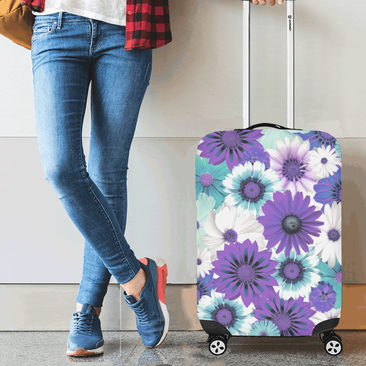 Spring Time Flowers 6 Luggage Cover/Small 18"-21"