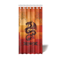 Tribal dragon  on vintage background Shower Curtain 36"x72"