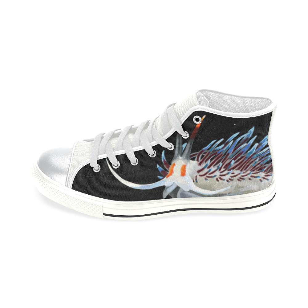 That Ol Space Slug High Top Canvas Shoes for Kid (Model 017)