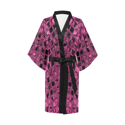 Metallic Rose Kimono Robe