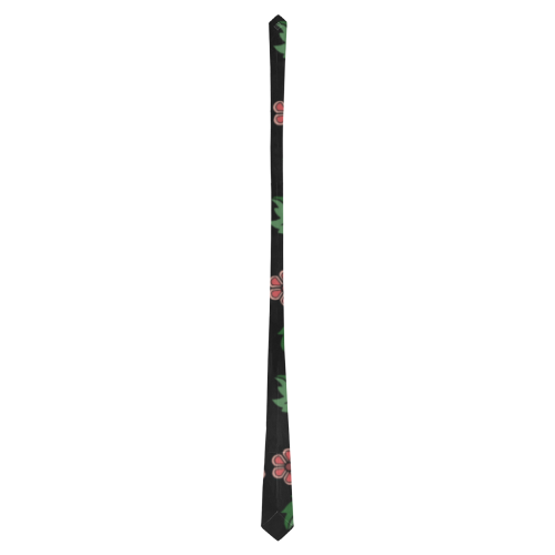 black floral Classic Necktie (Two Sides)