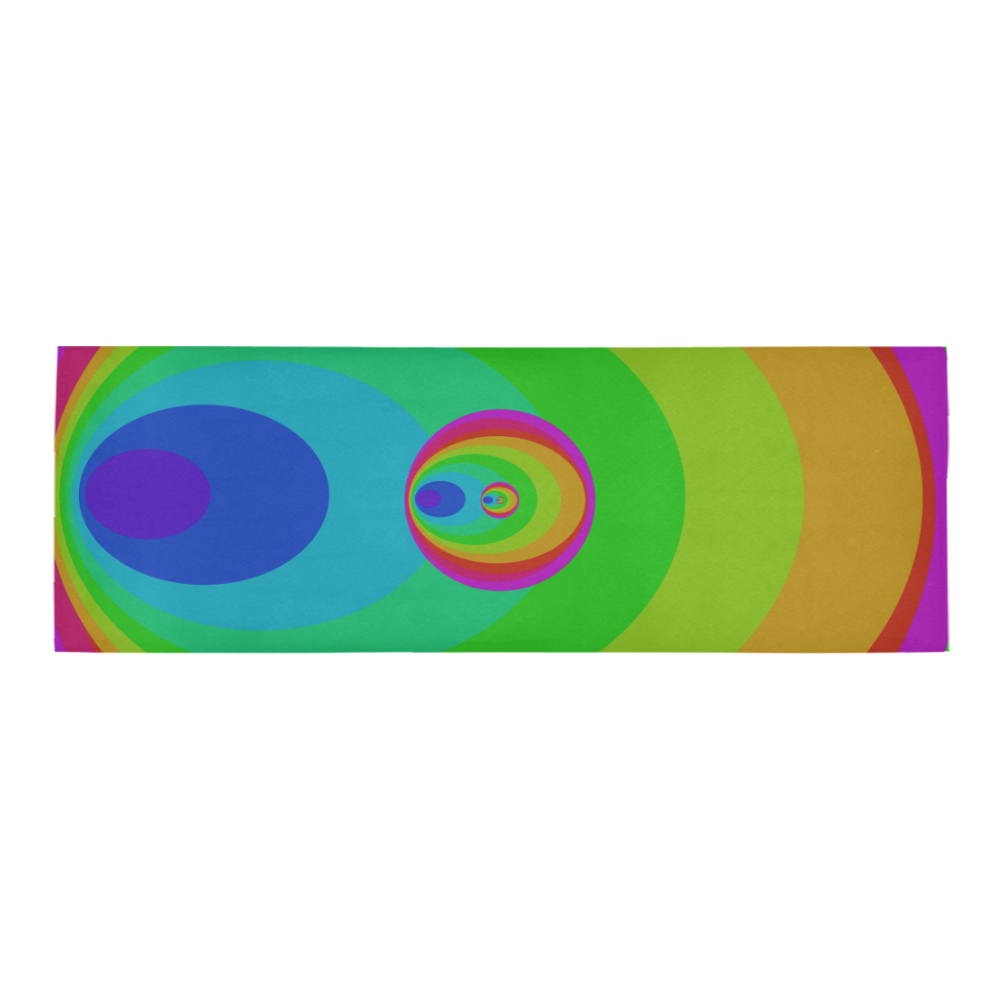 Psy rainbow oval Area Rug 9'6''x3'3''