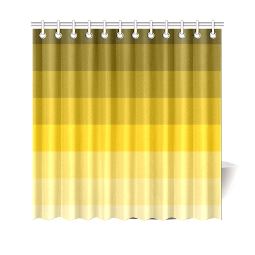 Green yellow stripes Shower Curtain 69"x70"
