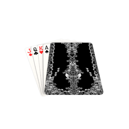 floral-black Playing Cards 2.5"x3.5"
