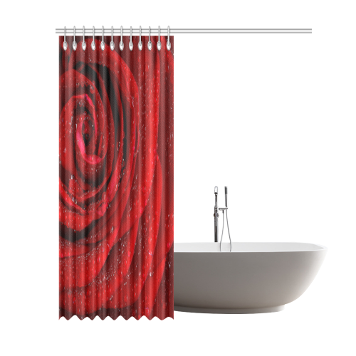 Red rosa Shower Curtain 69"x84"