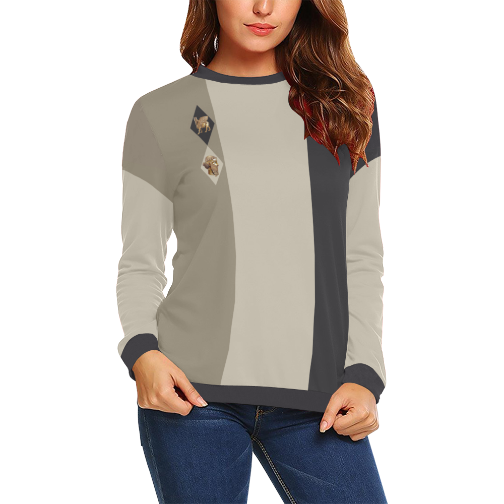 Casual Style All Over Print Crewneck Sweatshirt for Women (Model H18)