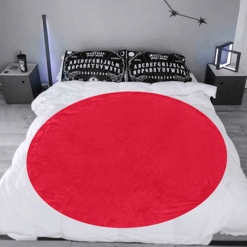 color Spanish red Circular Ultra-Soft Micro Fleece Blanket 60"