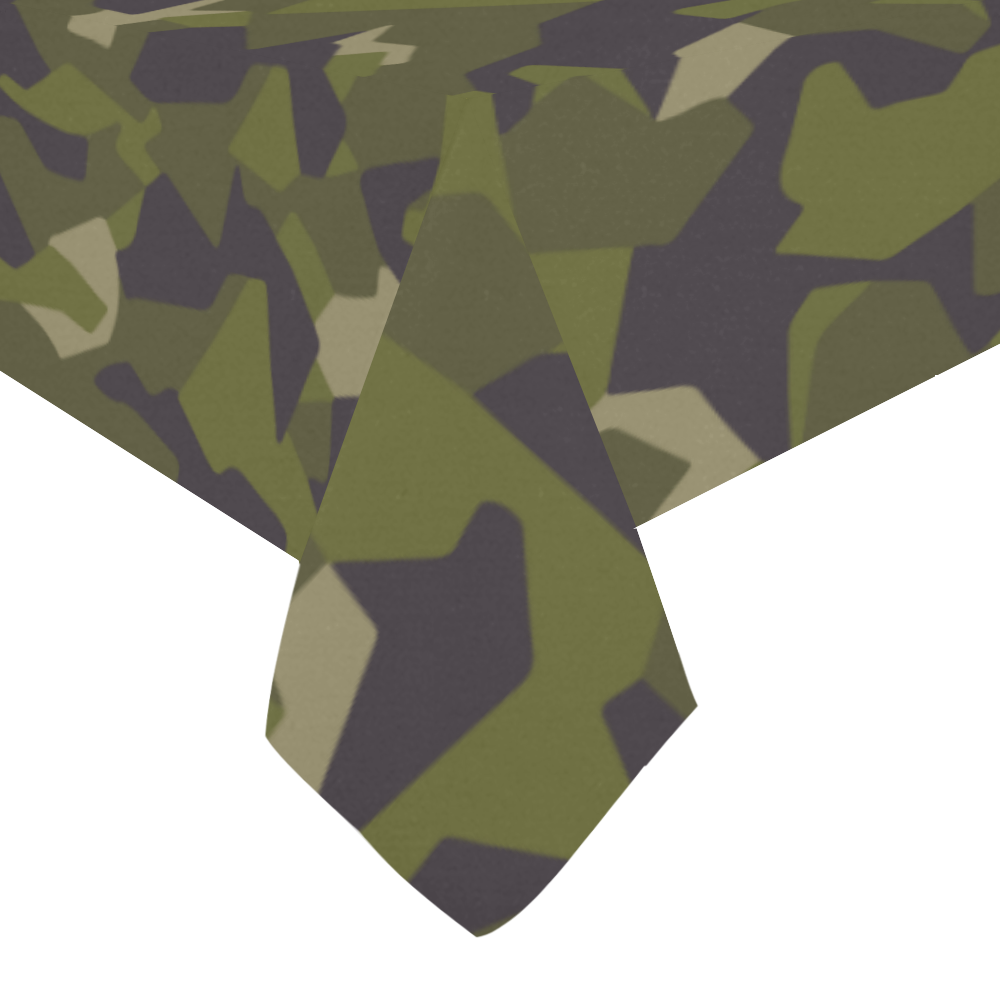 Swedish M90 woodland camouflage Cotton Linen Tablecloth 60" x 90"
