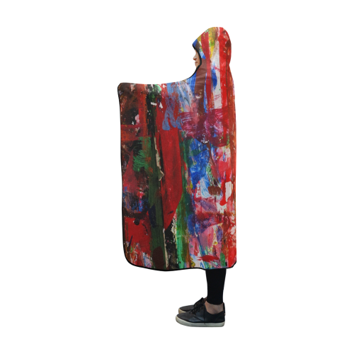 Paint on a white background Hooded Blanket 60''x50''