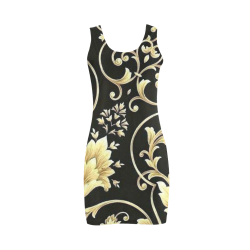 Black & Gold Vintage Vest Luxury Elegant Dress Medea Vest Dress (Model D06)