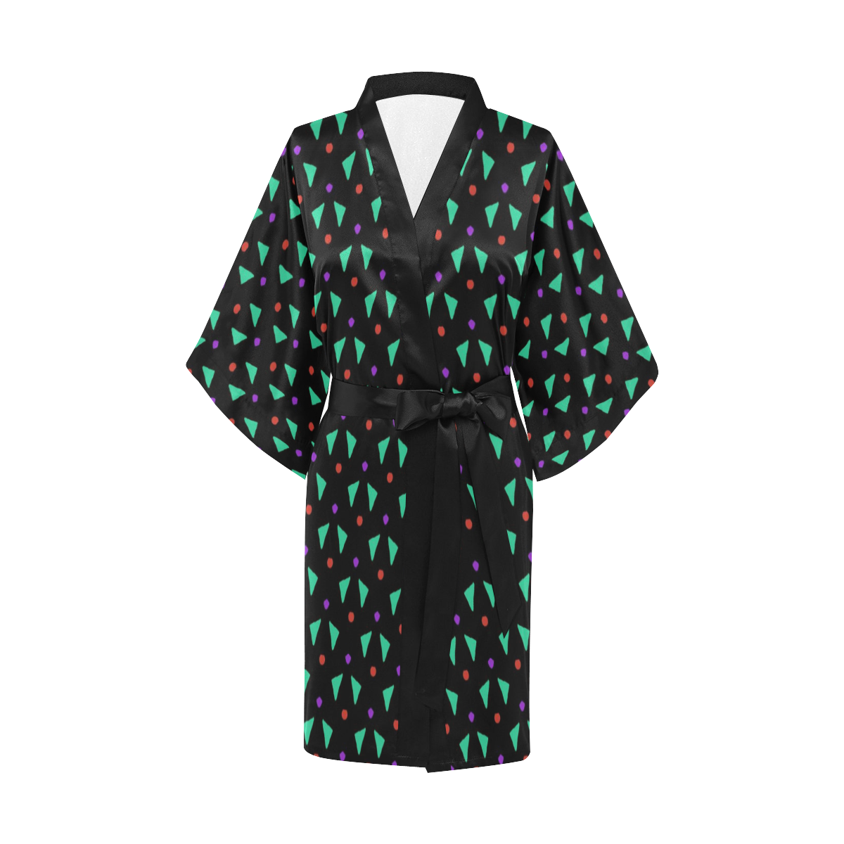 Funny Doodle Pattern 2B by JamColors Kimono Robe