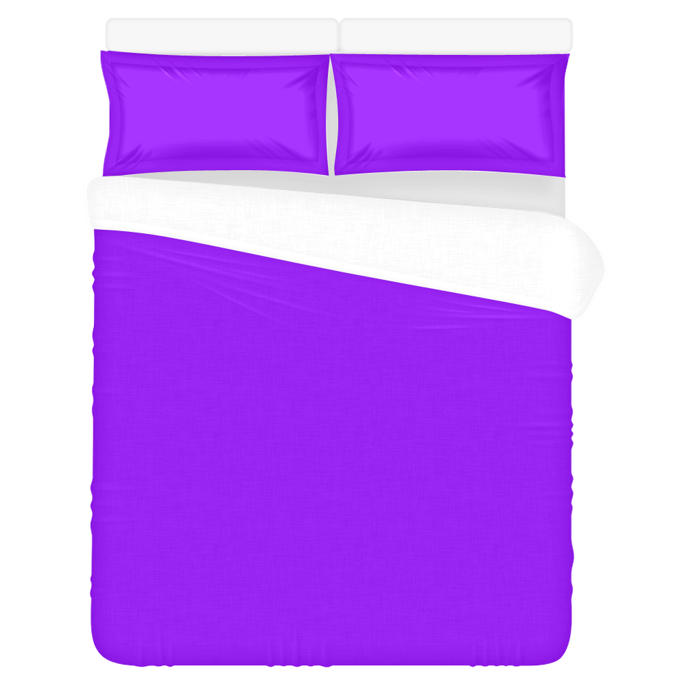 color electric violet 3-Piece Bedding Set