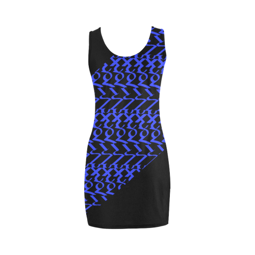 NUMBERS Collection 1234567 Black/Blue Flag Medea Vest Dress (Model D06)
