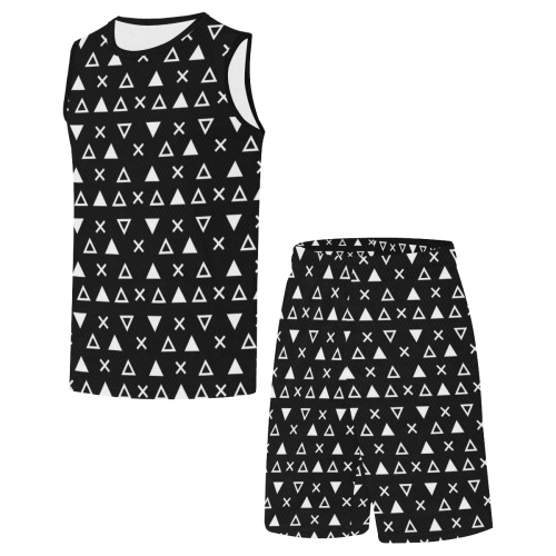 Geo Line Triangle All Over Print Basketball Uniform