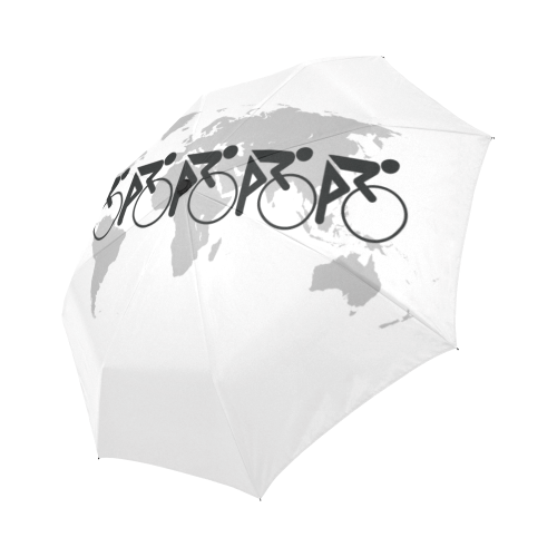 The Bicycle Race 3 Black Auto-Foldable Umbrella (Model U04)