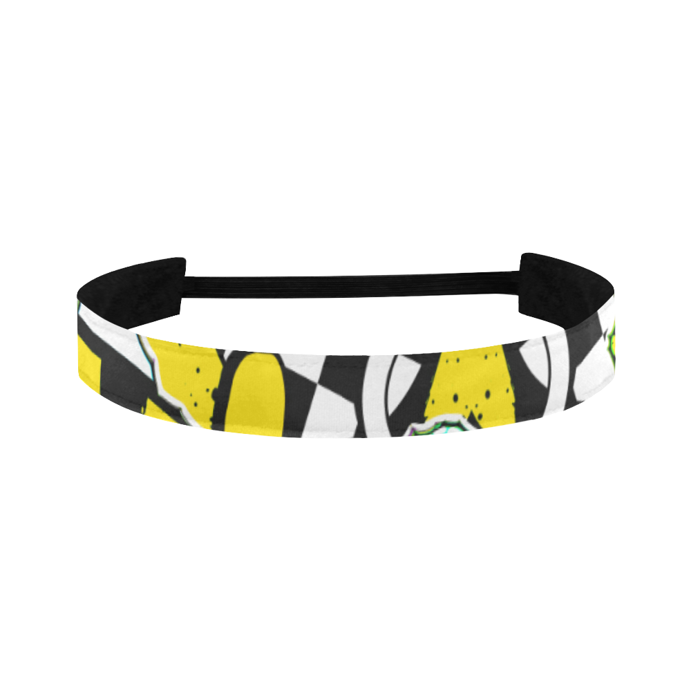 Shapes on a yellow background Sports Headband