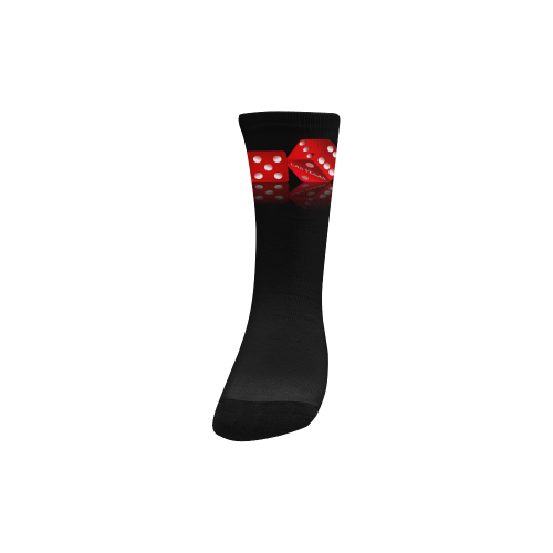 Las Vegas Craps Dice Black Custom Socks for Kids