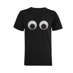 Large Funny Googly Eyes Men's V-Neck T-shirt  Big Size(USA Size) (Model T10)