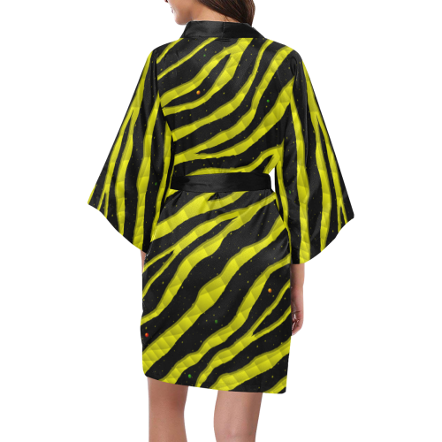 Ripped SpaceTime Stripes - Yellow Kimono Robe