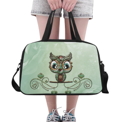 Cute little owl, diamonds Fitness Handbag (Model 1671)