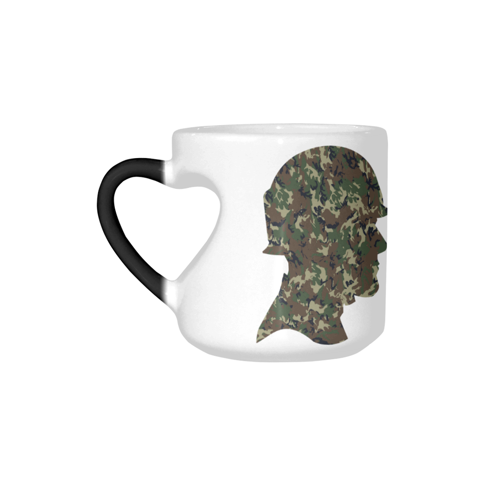 Forest Camouflage Soldier Heart-shaped Morphing Mug