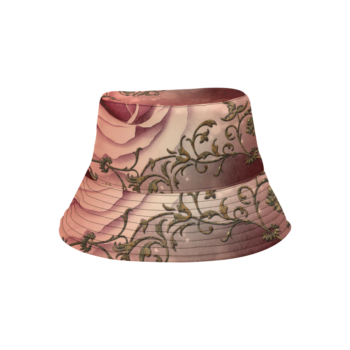 Wonderful roses with floral elements All Over Print Bucket Hat