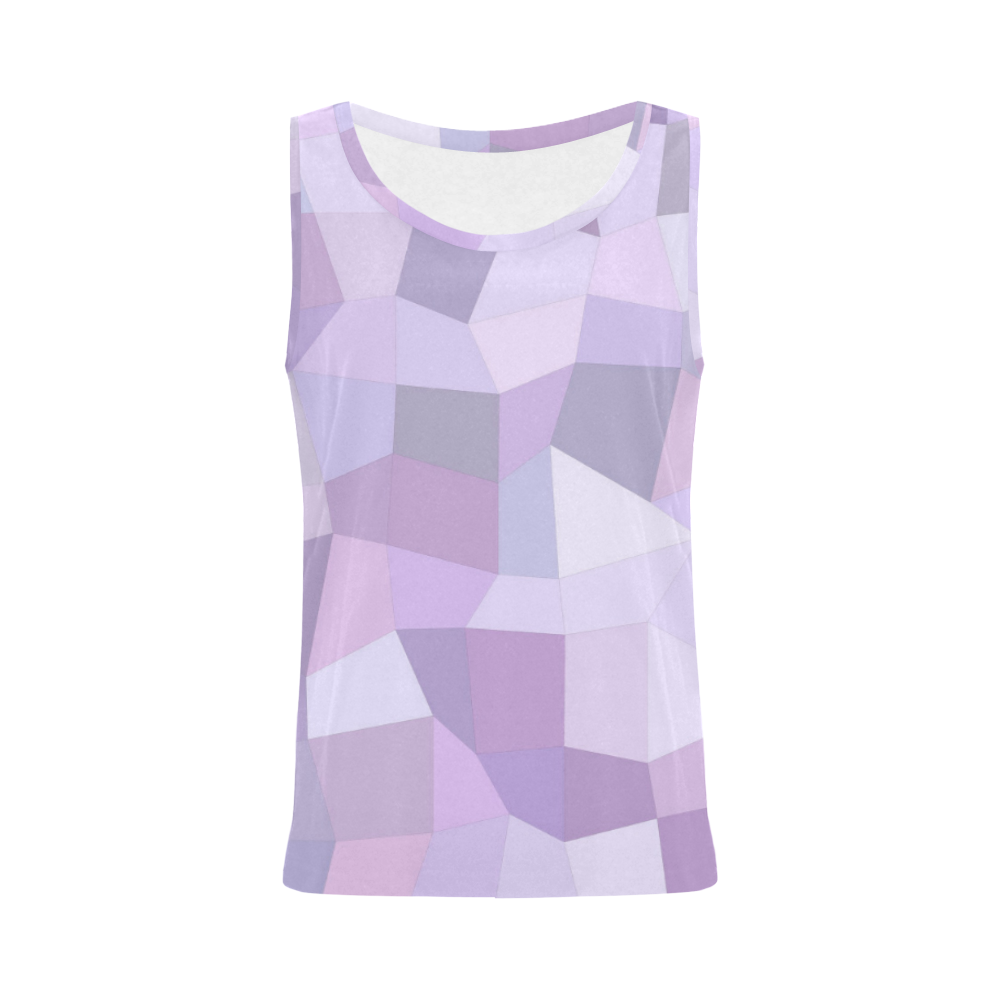 Pastel Purple Mosaic All Over Print Tank Top for Women (Model T43)