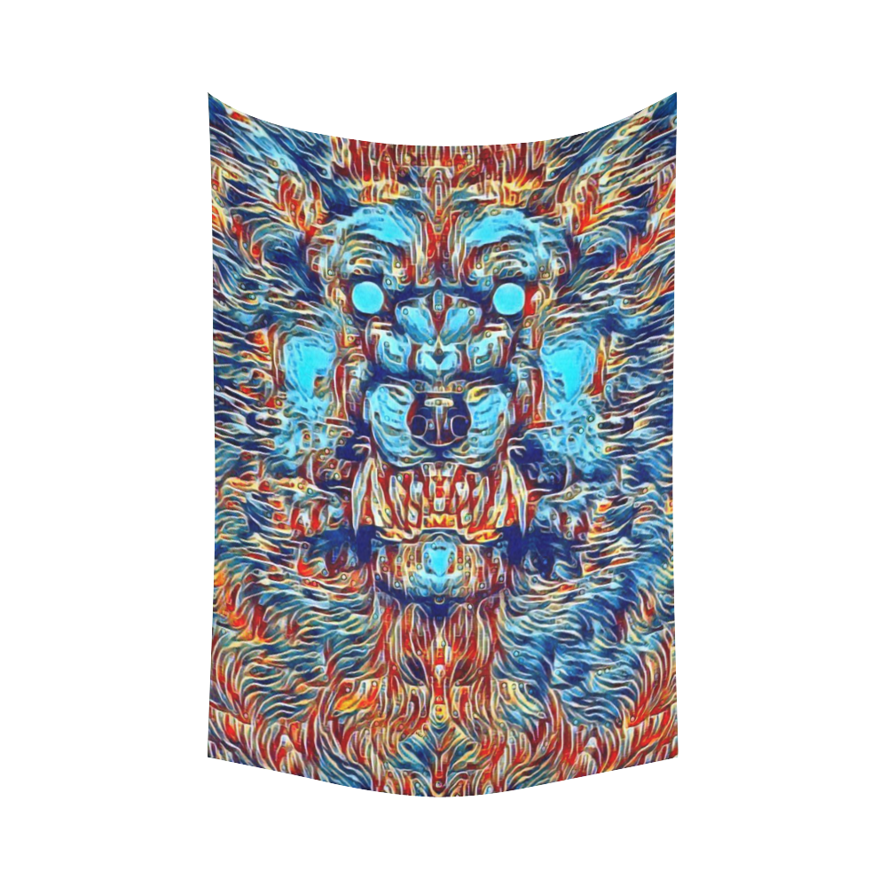 3D Digital Werewolf Cotton Linen Wall Tapestry 60"x 90"