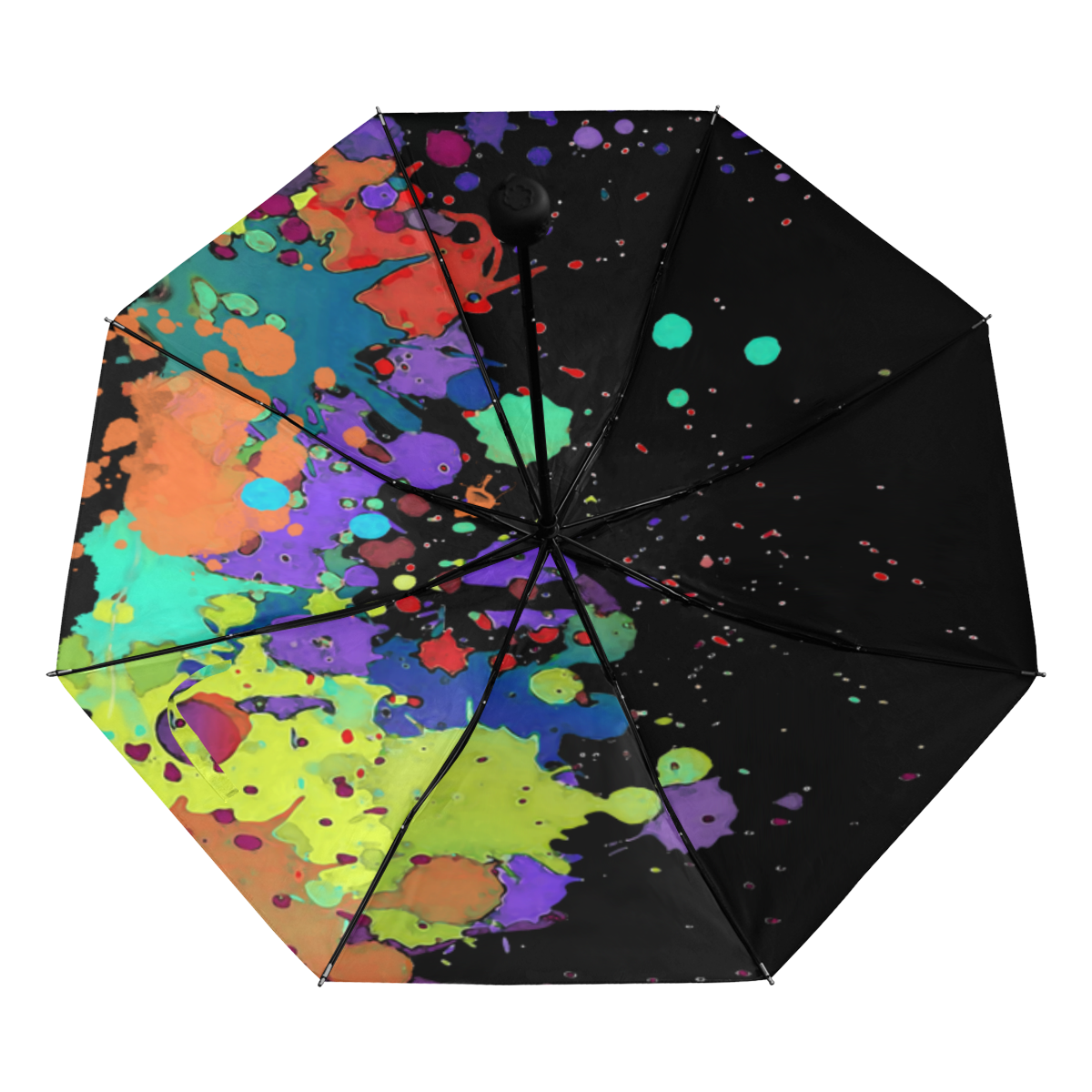 CRAZY multicolored SPLASHES / SPLATTER / SPRINKLE Anti-UV Foldable Umbrella (Underside Printing) (U07)