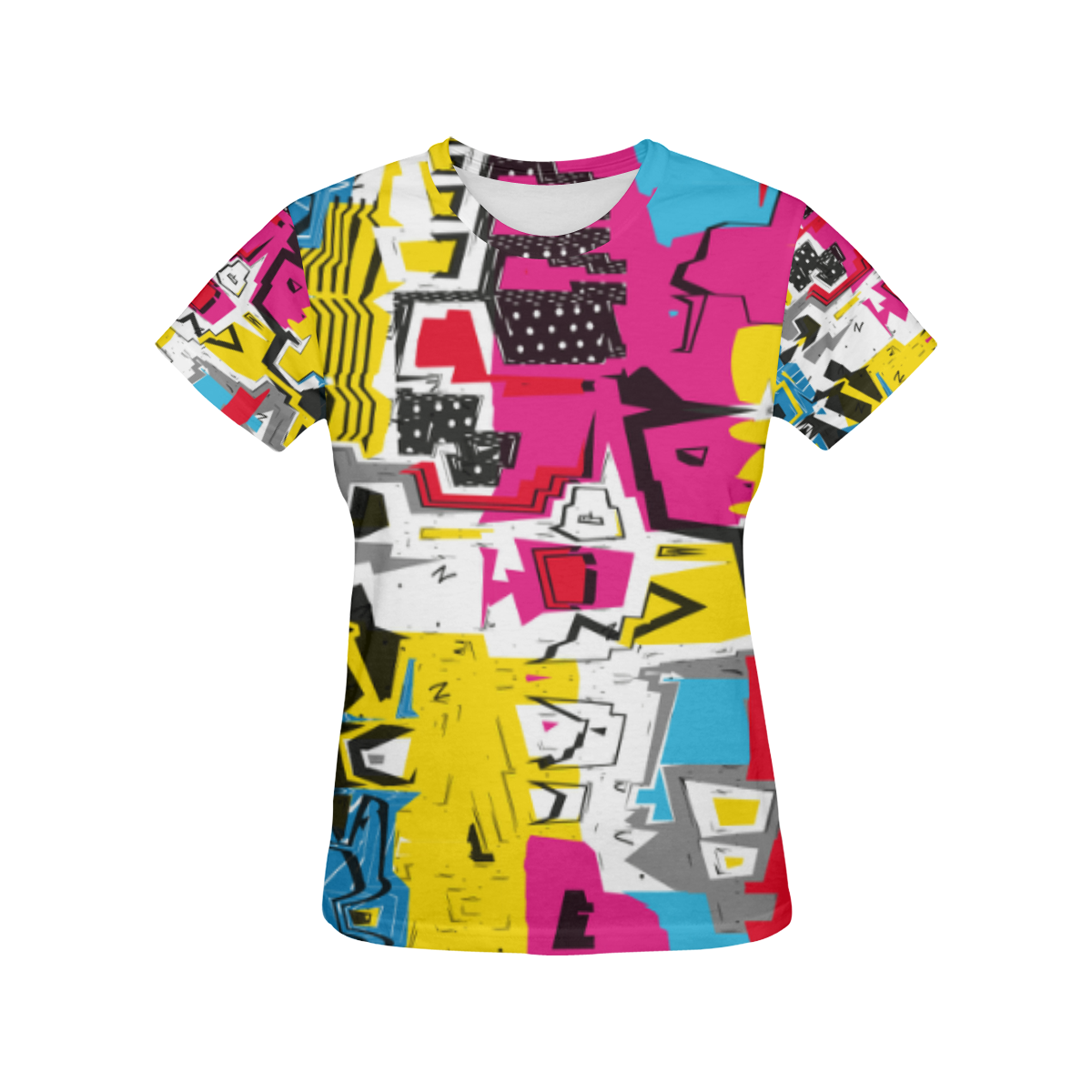 Distorted shapes All Over Print T-Shirt for Women (USA Size) (Model T40)