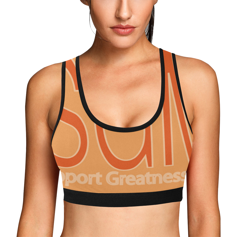 9A Support GreatnessMarc Women's All Over Print Sports Bra (Model T52)