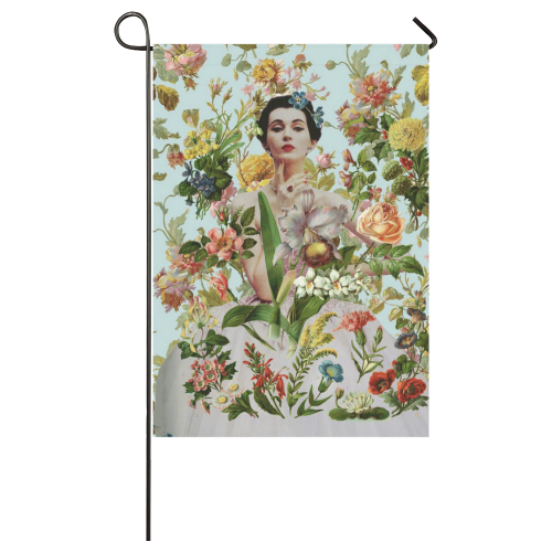 Flowers Abound Garden Flag 28''x40'' （Without Flagpole）