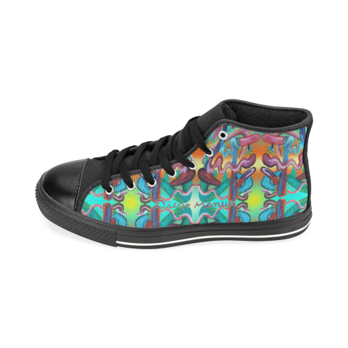 `pòp-graffiti-4-13 High Top Canvas Shoes for Kid (Model 017)